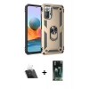 MARSİLYAN™- Redmi Note 10 Pro Kılıf Ahenk Klasik Koleksiyonu - Şeffaf 360 Full Body Arka Koruyucu + Şeffaf Kamera Lens Koruma Cam
