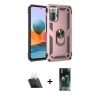 MARSİLYAN™- Redmi Note 10 Pro Kılıf Ahenk Klasik Koleksiyonu - Şeffaf 360 Full Body Arka Koruyucu + Şeffaf Kamera Lens Koruma Cam
