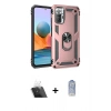 MARSİLYAN™- Redmi Note 10 Pro Kılıf Ahenk Klasik Koleksiyonu - Siyah Joko Magic 5D Cam + Kamera Lens Koruma Cam - SF