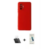 MARSİLYAN™- Redmi Note 10 Pro Kılıf Ahenk Serisi - Şeffaf Pasifik Cam Ekran Koruyucu + Kamera Lens Koruma Cam - SF