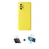 MARSİLYAN™- Redmi Note 10 Pro Kılıf Ahenk Serisi - Siyah 3D Antistatik Cam Ekran Koruyucu + Kamera Lens Koruma Cam - SF