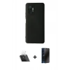 MARSİLYAN™- Redmi Note 10 Pro Kılıf Ahenk Serisi - Siyah 3D Antistatik Hayalet Cam Ekran Koruyucu + Kamera Lens Koruma Cam - SF