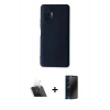 MARSİLYAN™- Redmi Note 10 Pro Kılıf Ahenk Serisi - Siyah 3D Antistatik Hayalet Cam Ekran Koruyucu + Kamera Lens Koruma Cam - SF