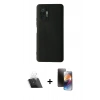 MARSİLYAN™- Redmi Note 10 Pro Kılıf Ahenk Serisi - Siyah 3D Antistatik Mat Seramik Nano Ekran Koruyucu + Kamera Lens Koruma Cam - SF