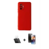 MARSİLYAN™- Redmi Note 10 Pro Kılıf Ahenk Serisi - Siyah 3D Antistatik Mat Seramik Nano Ekran Koruyucu + Kamera Lens Koruma Cam - SF