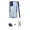MARSİLYAN™- Redmi Note 10 Pro Kılıf Atlas Asil Serisi - Şeffaf Pasifik Cam Ekran Koruyucu + Kamera Lens Koruma Cam - SF