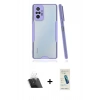 MARSİLYAN™- Redmi Note 10 Pro Kılıf Atlas Asil Serisi - Şeffaf Pasifik Cam Ekran Koruyucu + Kamera Lens Koruma Cam - SF
