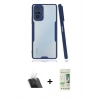 MARSİLYAN™- Redmi Note 10 Pro Kılıf Atlas Asil Serisi - Siyah 20D Premium Cam Ekran Koruyucu + Kamera Lens Koruma Cam - SF