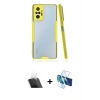MARSİLYAN™- Redmi Note 10 Pro Kılıf Atlas Asil Serisi - Siyah 3D Antistatik Cam Ekran Koruyucu + Kamera Lens Koruma Cam - SF