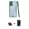 MARSİLYAN™- Redmi Note 10 Pro Kılıf Atlas Asil Serisi - Siyah 3D Antistatik Hayalet Cam Ekran Koruyucu + Kamera Lens Koruma Cam - SF
