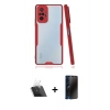 MARSİLYAN™- Redmi Note 10 Pro Kılıf Atlas Asil Serisi - Siyah 3D Antistatik Hayalet Cam Ekran Koruyucu + Kamera Lens Koruma Cam - SF