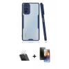 MARSİLYAN™- Redmi Note 10 Pro Kılıf Atlas Asil Serisi - Siyah 3D Antistatik Mat Seramik Nano Ekran Koruyucu + Kamera Lens Koruma Cam - SF