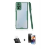 MARSİLYAN™- Redmi Note 10 Pro Kılıf Atlas Asil Serisi - Siyah 3D Antistatik Mat Seramik Nano Ekran Koruyucu + Kamera Lens Koruma Cam - SF