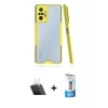 MARSİLYAN™- Redmi Note 10 Pro Kılıf Atlas Asil Serisi - Siyah 5D Eko Cam Ekran Koruyucu + Kamera Lens Koruma Cam - SF