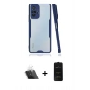 MARSİLYAN™- Redmi Note 10 Pro Kılıf Atlas Asil Serisi - Siyah 6D Antistatik Mat Seramik Hayalet Nano Ekran Koruyucu + Kamera Lens Koruma Cam - SF
