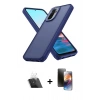 MARSİLYAN™- Redmi Note 10 Pro Kılıf Atlas Form - Siyah 3D Antistatik Mat Seramik Nano Ekran Koruyucu + Kamera Lens Koruma Cam - SF