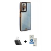 MARSİLYAN™- Redmi Note 10 Pro Kılıf Çekirdek Klasik Serisi - Şeffaf Royal Nano Ekran Koruyucu + Kamera Lens Koruma Cam - SF