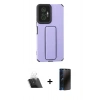 MARSİLYAN™- Redmi Note 10 Pro Kılıf Çekirdek Yansıma - Siyah 3D Antistatik Hayalet Cam Ekran Koruyucu + Kamera Lens Koruma Cam - SF