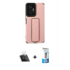 MARSİLYAN™- Redmi Note 10 Pro Kılıf Çekirdek Yansıma - Siyah 5D Eko Cam Ekran Koruyucu + Şeffaf Kamera Lens Koruma Cam