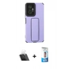 MARSİLYAN™- Redmi Note 10 Pro Kılıf Çekirdek Yansıma - Siyah 5D Eko Cam Ekran Koruyucu + Şeffaf Kamera Lens Koruma Cam