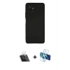 MARSİLYAN™- Redmi Note 10 Pro Kılıf Kozmos Yansıma Özel Seri - Siyah 3D Antistatik Cam Ekran Koruyucu + Kamera Lens Koruma Cam - SF