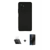 MARSİLYAN™- Redmi Note 10 Pro Kılıf Kozmos Yansıma Özel Seri - Siyah 3D Antistatik Hayalet Cam Ekran Koruyucu + Kamera Lens Koruma Cam - SF