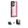 MARSİLYAN™- Redmi Note 10 Pro Kılıf Odak Klasik Serisi - Siyah 3D Antistatik Mat Seramik Nano Ekran Koruyucu + Kamera Lens Koruma Cam - SF