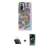 MARSİLYAN™- Redmi Note 10 Pro Kılıf Siluet Çizgi Koleksiyonu - Şeffaf 360 Full Body Arka Koruyucu + Şeffaf Kamera Lens Koruma Cam