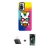 MARSİLYAN™- Redmi Note 10 Pro Kılıf Siluet Çizgi Koleksiyonu - Şeffaf 360 Full Body Arka Koruyucu + Şeffaf Kamera Lens Koruma Cam