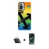 MARSİLYAN™- Redmi Note 10 Pro Kılıf Siluet Çizgi Koleksiyonu - Şeffaf 360 Full Body Arka Koruyucu + Şeffaf Kamera Lens Koruma Cam