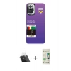 MARSİLYAN™- Redmi Note 10 Pro Kılıf Siluet Çizgi Koleksiyonu - Siyah 20D Premium Cam Ekran Koruyucu + Kamera Lens Koruma Cam - SF