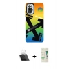 MARSİLYAN™- Redmi Note 10 Pro Kılıf Siluet Çizgi Koleksiyonu - Siyah 20D Premium Cam Ekran Koruyucu + Kamera Lens Koruma Cam - SF