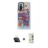 MARSİLYAN™- Redmi Note 10 Pro Kılıf Siluet Çizgi Koleksiyonu - Siyah 20D Premium Cam Ekran Koruyucu + Kamera Lens Koruma Cam - SF
