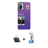 MARSİLYAN™- Redmi Note 10 Pro Kılıf Siluet Çizgi Koleksiyonu - Siyah 5D Eko Cam Ekran Koruyucu + Kamera Lens Koruma Cam - SF