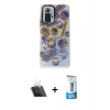 MARSİLYAN™- Redmi Note 10 Pro Kılıf Siluet Çizgi Koleksiyonu - Siyah 5D Eko Cam Ekran Koruyucu + Kamera Lens Koruma Cam - SF