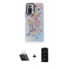 MARSİLYAN™- Redmi Note 10 Pro Kılıf Siluet Çizgi Koleksiyonu - Siyah 6D Antistatik Mat Seramik Hayalet Nano Ekran Koruyucu + Kamera Lens Koruma Cam - SF