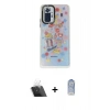MARSİLYAN™- Redmi Note 10 Pro Kılıf Siluet Çizgi Koleksiyonu - Siyah Joko Magic 5D Cam + Kamera Lens Koruma Cam - SF