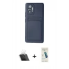 MARSİLYAN™- Redmi Note 10 Pro Kılıf Vadi Çizgi Prime - Şeffaf Pasifik Cam Ekran Koruyucu + Kamera Lens Koruma Cam - SF