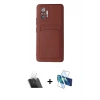 MARSİLYAN™- Redmi Note 10 Pro Kılıf Vadi Çizgi Prime - Siyah 3D Antistatik Cam Ekran Koruyucu + Şeffaf Kamera Lens Koruma Cam