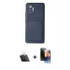 MARSİLYAN™- Redmi Note 10 Pro Kılıf Vadi Çizgi Prime - Siyah 3D Antistatik Mat Seramik Nano Ekran Koruyucu + Kamera Lens Koruma Cam - SF