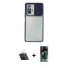 MARSİLYAN™- Redmi Note 10 Pro Kılıf Vadi Çizgi - Şeffaf 360 Full Body Arka Koruyucu + Şeffaf Kamera Lens Koruma Cam