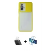 MARSİLYAN™- Redmi Note 10 Pro Kılıf Vadi Çizgi - Siyah 3D Antistatik Cam Ekran Koruyucu + Kamera Lens Koruma Cam - SF