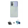 MARSİLYAN™- Redmi Note 10 Pro Kılıf Vadi Çizgi - Siyah 3D Antistatik Cam Ekran Koruyucu + Kamera Lens Koruma Cam - SF