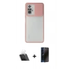 MARSİLYAN™- Redmi Note 10 Pro Kılıf Vadi Çizgi - Siyah 3D Antistatik Hayalet Cam Ekran Koruyucu + Kamera Lens Koruma Cam - SF