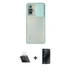 MARSİLYAN™- Redmi Note 10 Pro Kılıf Vadi Çizgi - Siyah 3D Antistatik Hayalet Cam Ekran Koruyucu + Kamera Lens Koruma Cam - SF