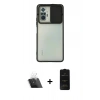 MARSİLYAN™- Redmi Note 10 Pro Kılıf Vadi Çizgi - Siyah 6D Antistatik Mat Seramik Hayalet Nano Ekran Koruyucu + Kamera Lens Koruma Cam - SF