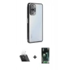 MARSİLYAN™- Redmi Note 10 Pro Kılıf Vadi Minimal - Şeffaf 360 Full Body Arka Koruyucu + Kamera Lens Koruma Cam - SF