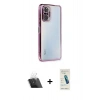 MARSİLYAN™- Redmi Note 10 Pro Kılıf Vadi Minimal - Şeffaf Pasifik Cam Ekran Koruyucu + Kamera Lens Koruma Cam - SF