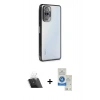 MARSİLYAN™- Redmi Note 10 Pro Kılıf Vadi Minimal - Şeffaf Royal Nano Ekran Koruyucu + Kamera Lens Koruma Cam - SF