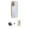 MARSİLYAN™- Redmi Note 10 Pro Kılıf Vadi Minimal - Siyah 20D Premium Cam Ekran Koruyucu + Şeffaf Kamera Lens Koruma Cam